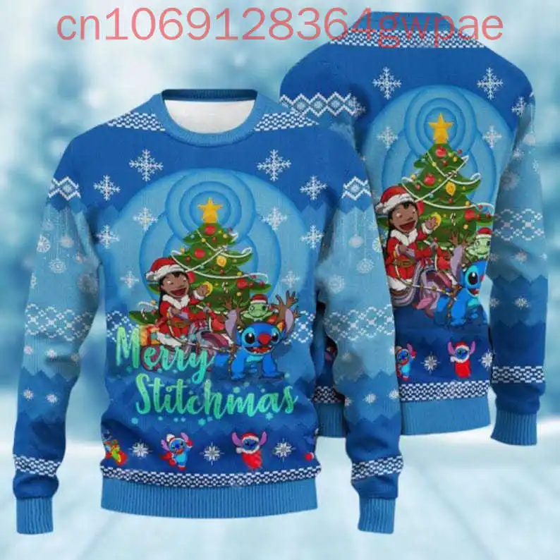 Disney Stitch Ugly Men and Women Sweater Merry Christmas Sweater Land Trip Sweater Magic Kingdom Xmas