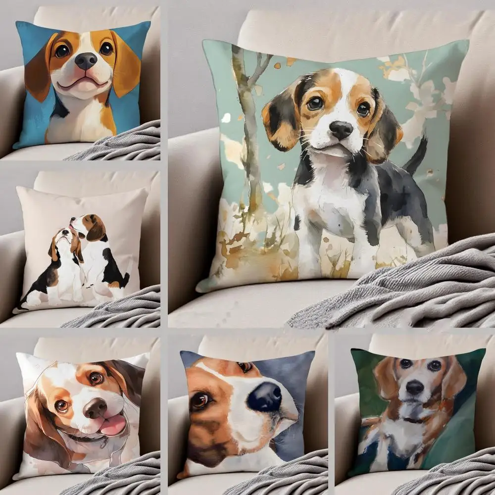 B-Beagle Dodong Cushion Cover Linen Pillow Case Soft Breathable Protective Couch Room Decoration