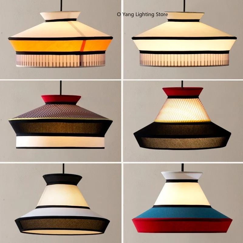 جديد مصباح النسيج قلادة مصباح طاولة طعام و زخارف للحانات أغنية نمط التصميم الجمالي الإبداعية مطعم ضوء لمبة G80 #4