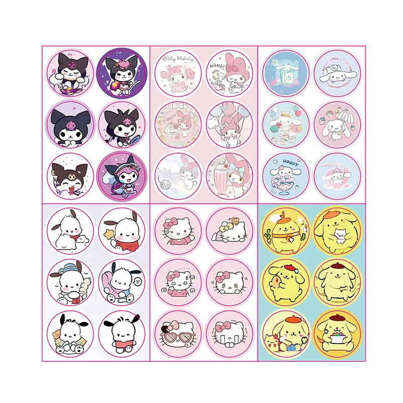 Autocollants anti-moustiques Sanurgente Kuromi Cinnamoroll My Melody, patch d'écran, décoration de vêtements et de chapeau, 36 pièces