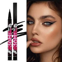 1/2/5pcs Smooth Liquid Eyeliner Pen Long-lasting Waterproof Non-smudged Black Eyeliner Pencils High Pigmented Punk Eye Makeup 4