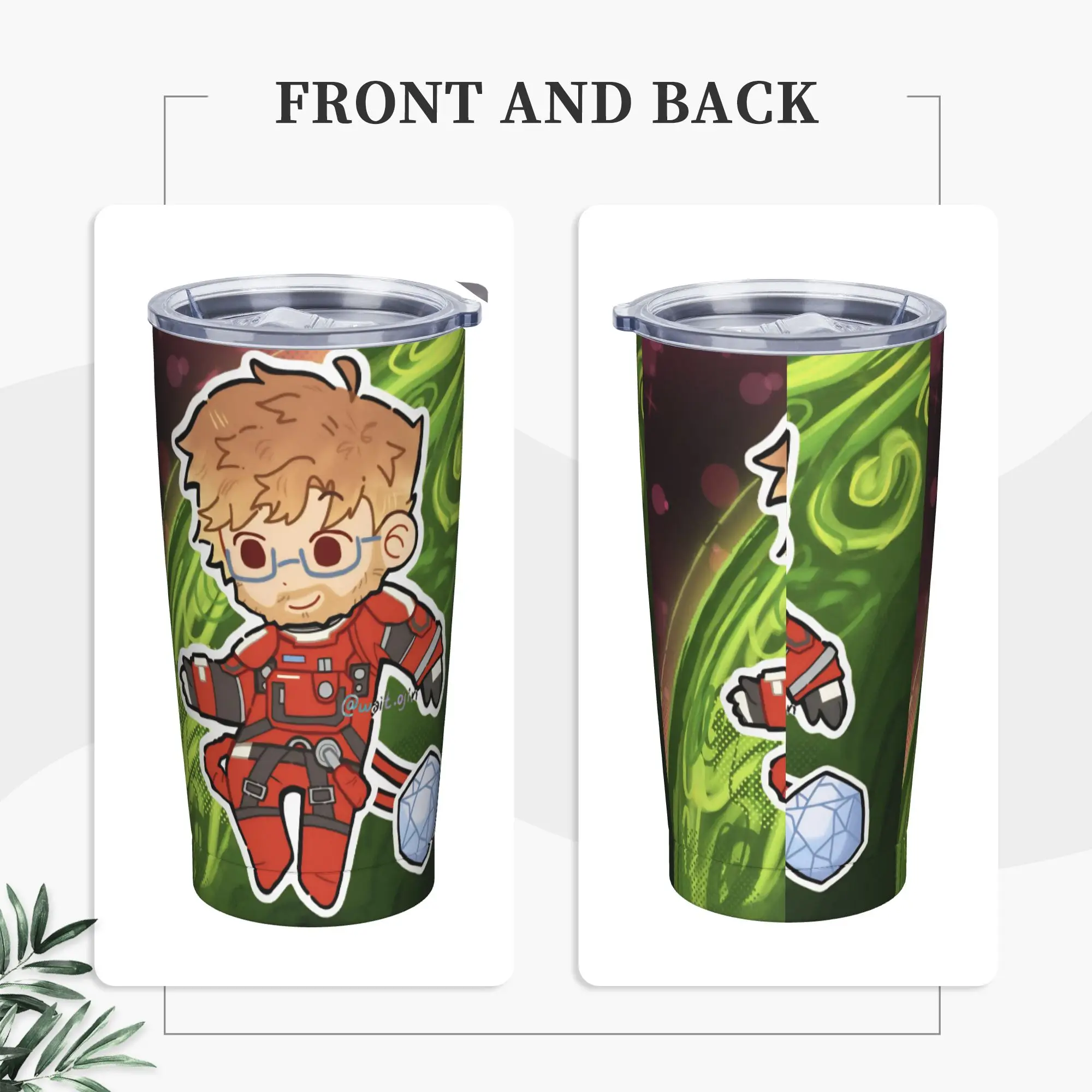 Project Hail Mary Insulated Tumbler with Straws Ryland Grace Rockys Vacuum Thermal Mug Office Home  Bottle Cup, 20oz