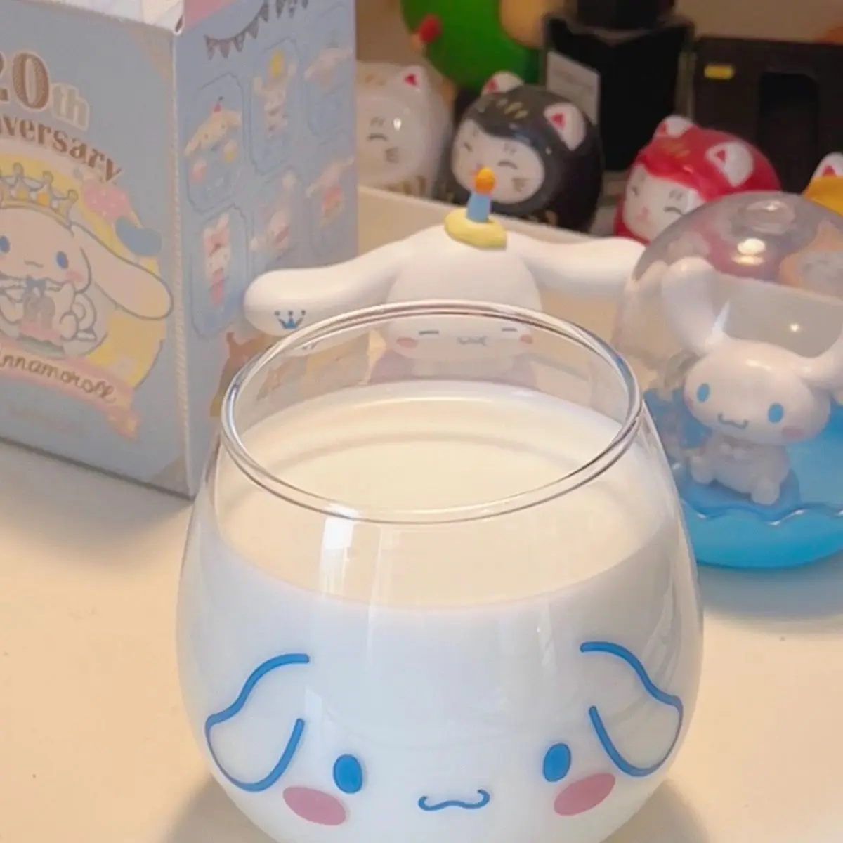 Hello Kitty Kawaii Anime Cup High Beauty Sanrio Cartoon Glass Pochacco Water Cup Beverage Milk Cup Girl Heart Set Gifts Toys