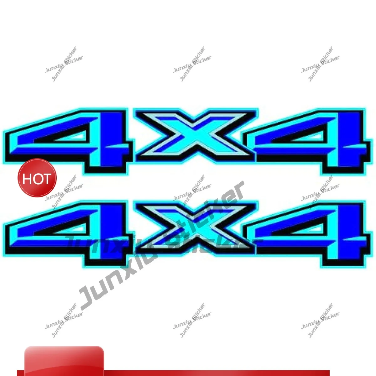 Ein Set aus zwei 4x4 Wolf Offroad Aufklebern, 4WD Z71 Gold Hook Fx4 Offroad-kompatibel, passend für F150 F250 F350 F Truck Zubehör – Detail 8