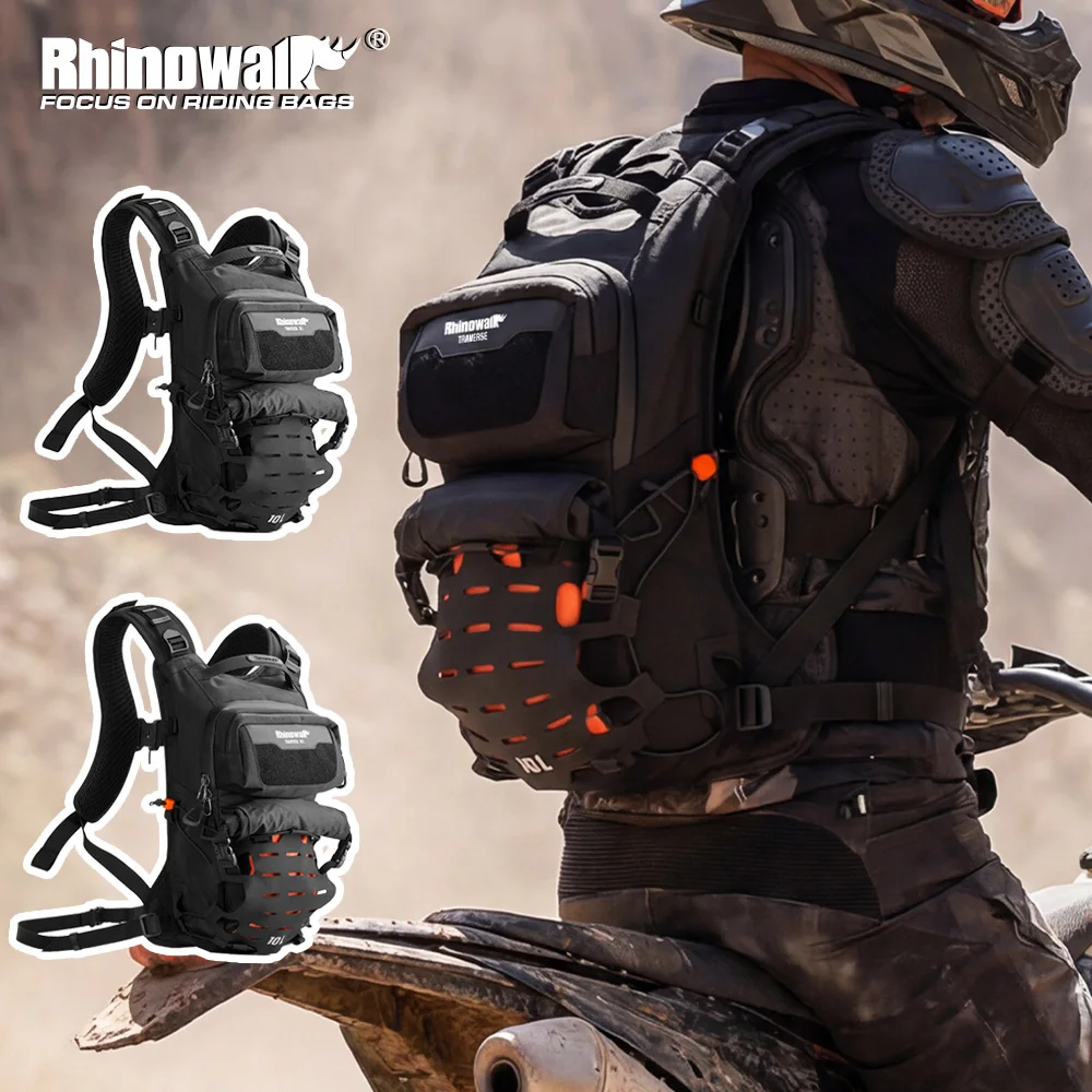 

Мотоциклетный рюкзак Rhinowalk: водонепроницаемый, с магнитным быстросъемным креплением, для приключений и тактических поездок, с дождевиком, аксессуар для багажа