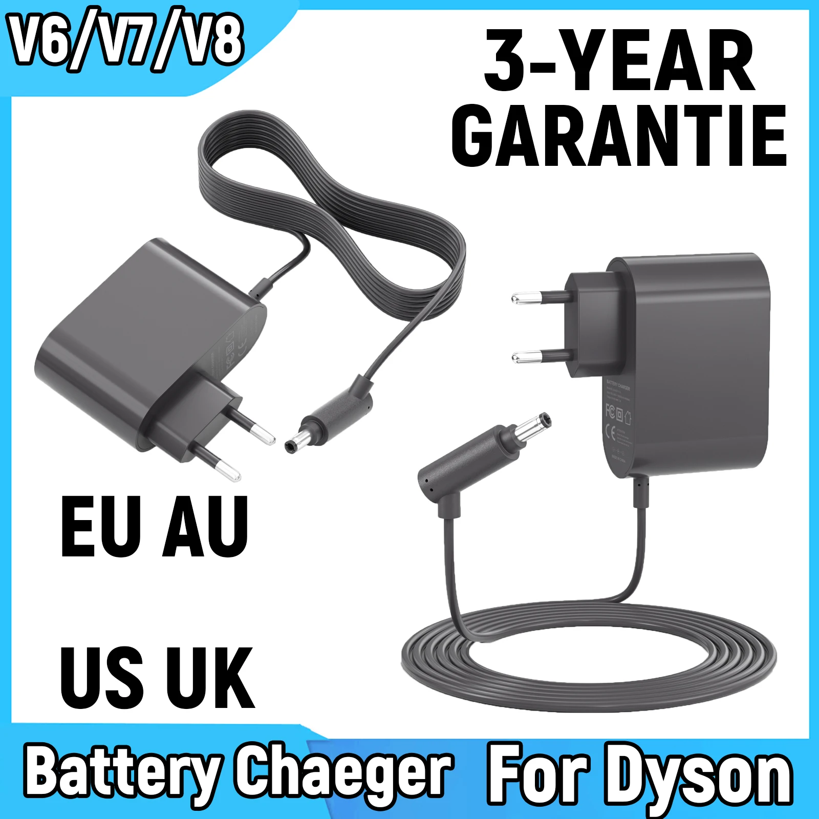 For Dyson V6 V7 V8 Battery Charger Compatible With Dyson V6 V7 V8 Vacuum Cleaner Battery Charger High Power Universal Charger