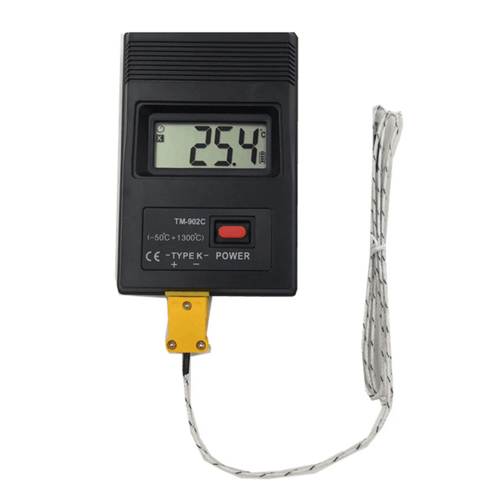 TM902C K-type Digital Thermometer Tester Temperature Meter TP01 Thermocouple Needle Probe -50C to 1300C