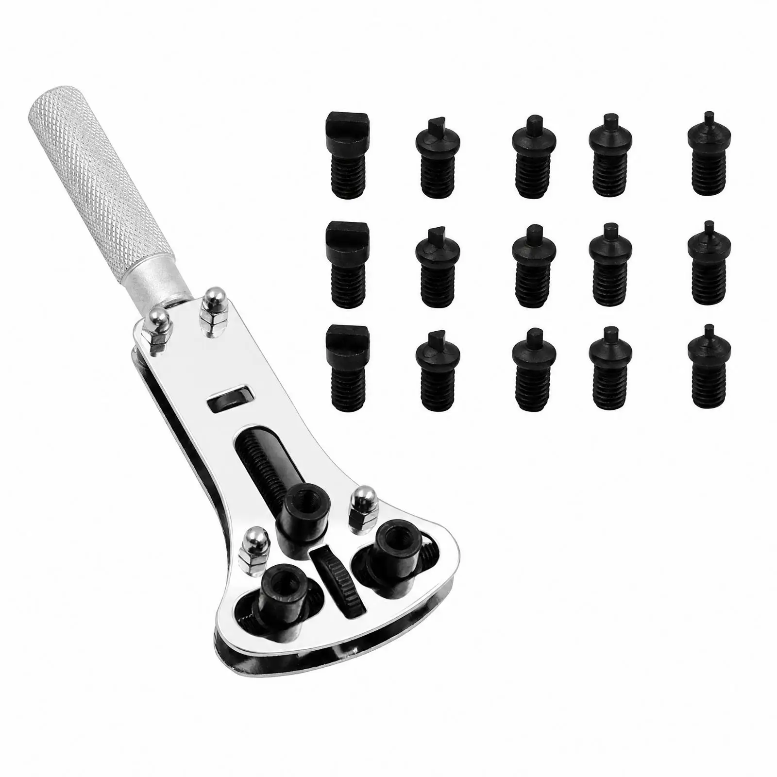 Three-Jaw Watch Case Opener Textured Handle Screw-Back Watch Cover Remover 3 Point Wrench Screw Case Remover DIY Long-Lasting