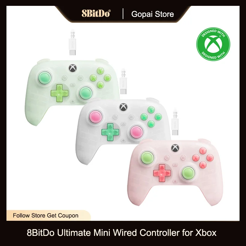 8BitDo Ultimate Mini Wired Controller for Xbox Hall Effect Joysticks and Triggers For Xbox Series X|S, Xbox One, Windows 10/11