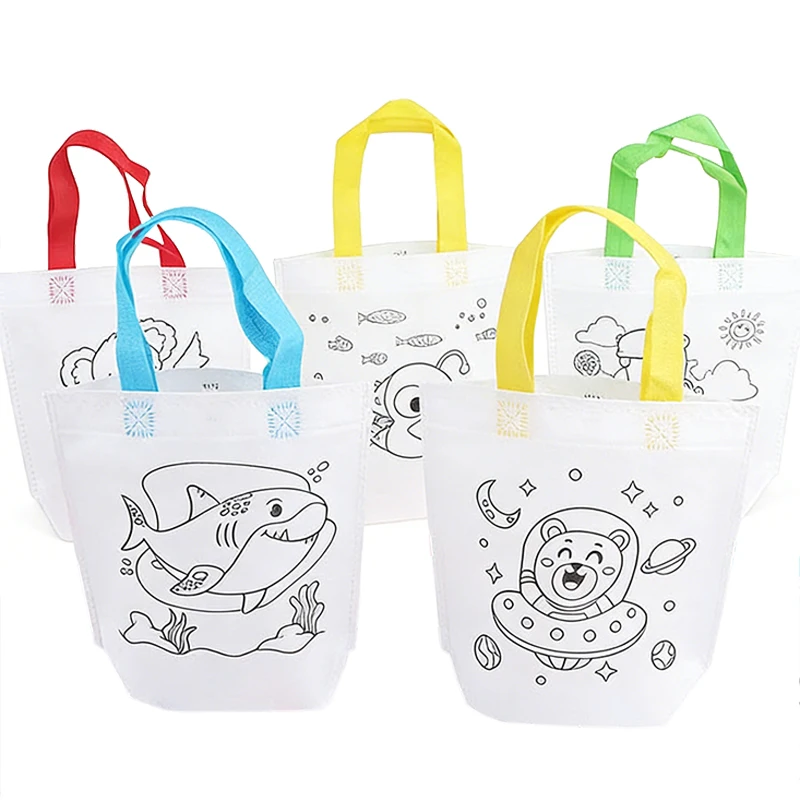 Storage Bag Non-woven Bag Portable Cartoon Pattern Party Fav