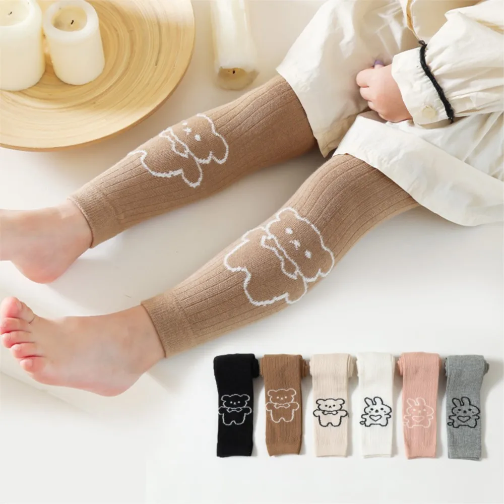 

cartoon bear print toddler tights children render height nine points of the girls tights pants baby pantyhose