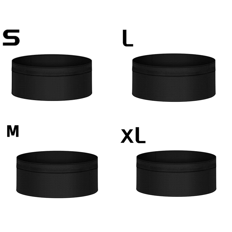 Unisex Running Belt, Travel Money Belt, Fanny Pack For Women Fits All Size Phone, Passport, And More Black