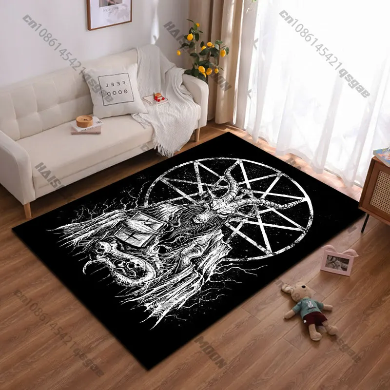 Occult symbolism and dark mysticism carpet Yoga living room room decor children's crawling mat doormat area rug games mat