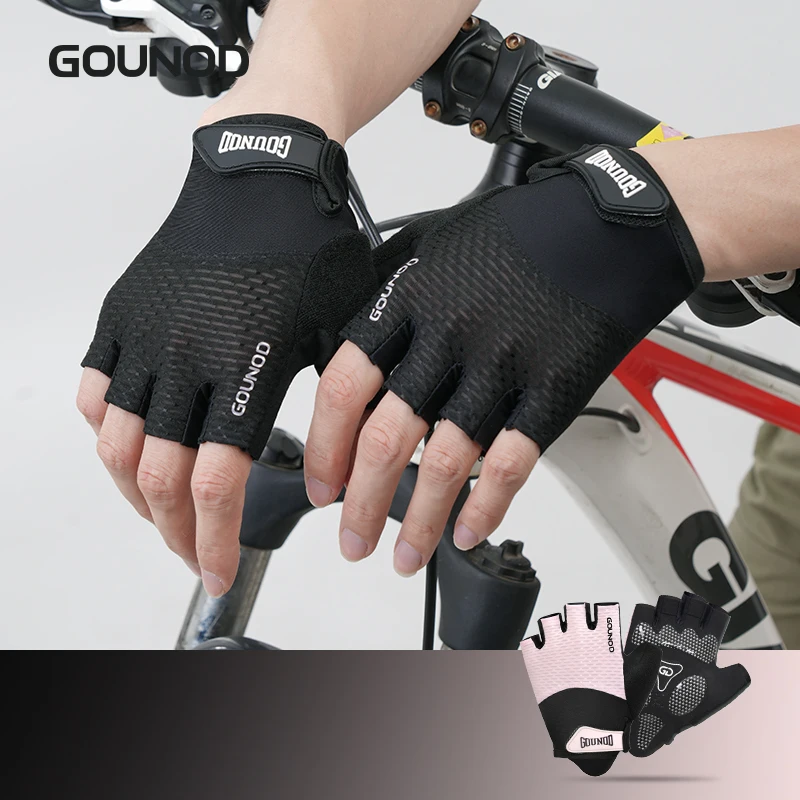 Bike Gloves Half Finger Summer Breathable Anti-slip  Pad Shockproof  Road Bicycle Gloves Cycling Shorts Gloves