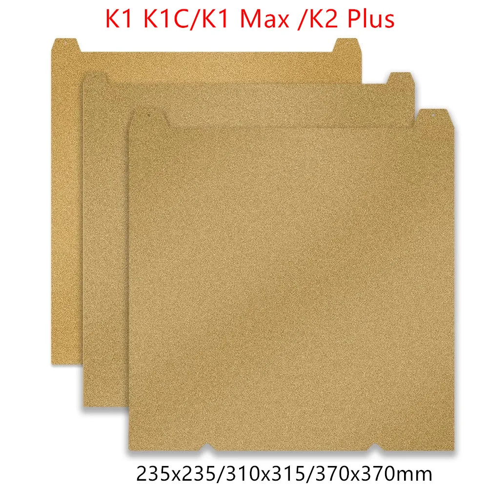 

For Creality K1 K1C /K1 Max/K2 Plus PEI Build Plate Double Sided Textured PEI Sheet Magnetic Flexible Spring Steel Print Bed