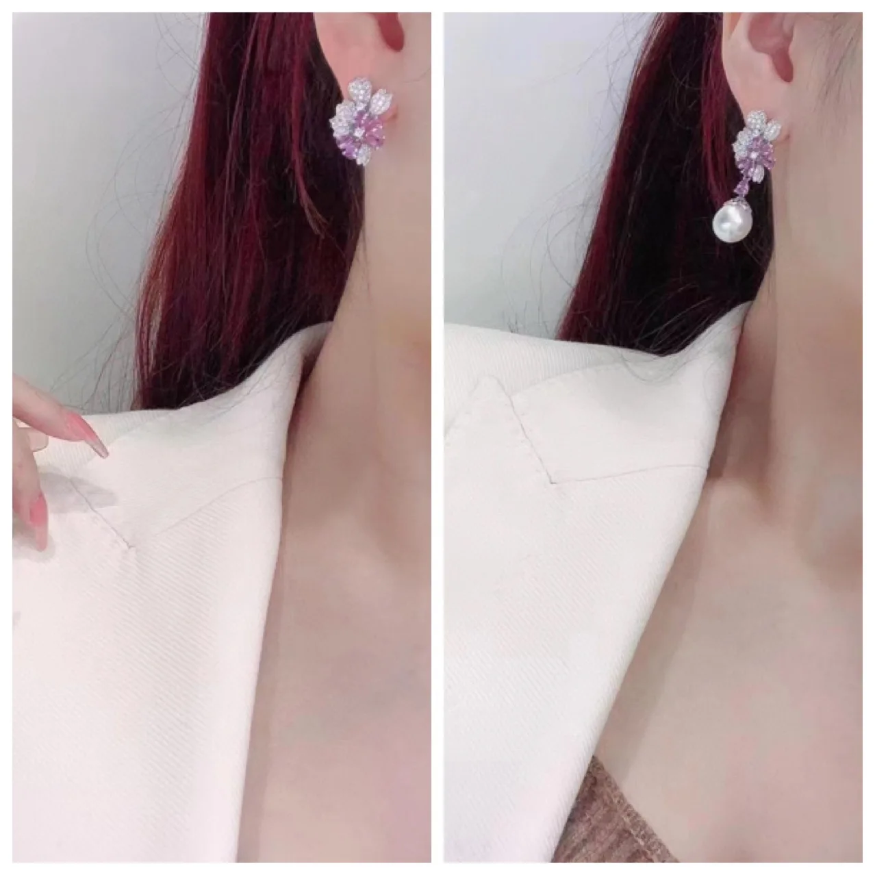 

Hot selling earrings AAAA10-11-meter natural South Sea round pearl earrings 925s