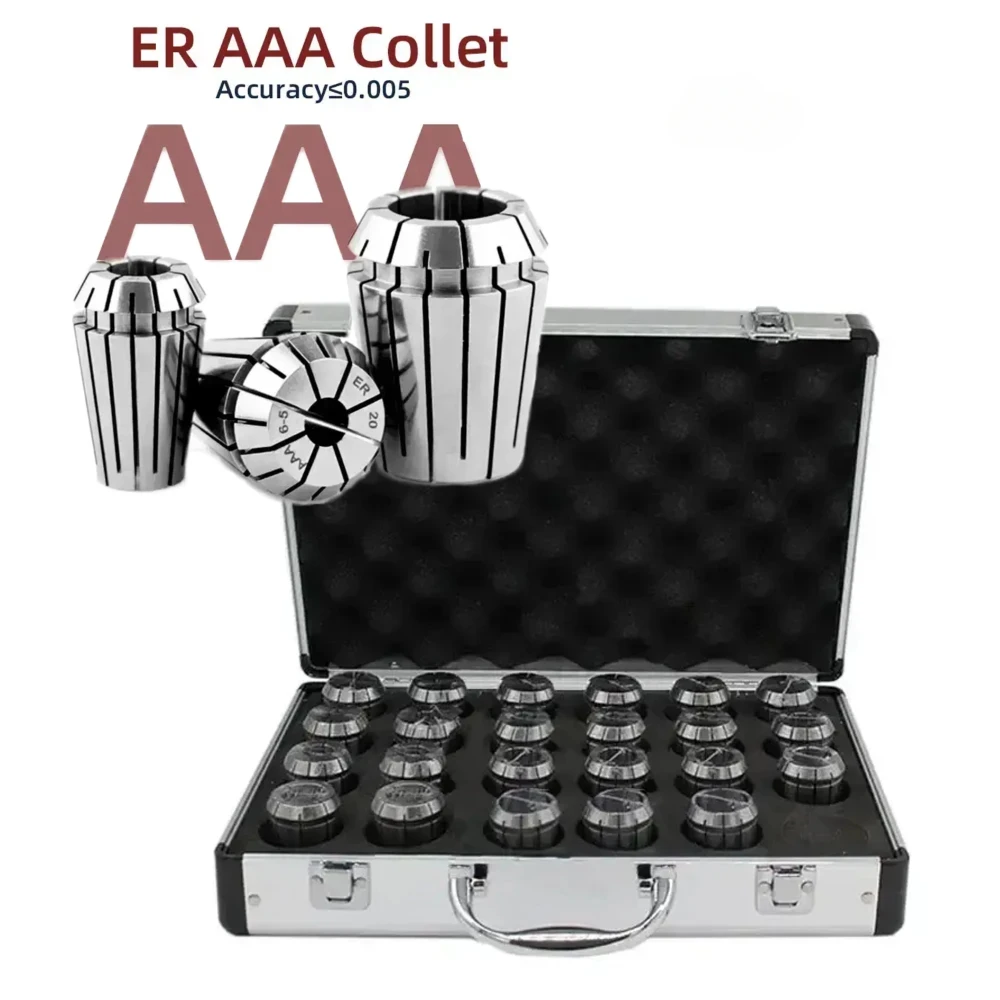 

ER40 ER32 ER25 ER20 ER16 11 Set Spring Collet Chuck for CNC Milling Tool Holder Engraving Machine Metal Aluminum Box