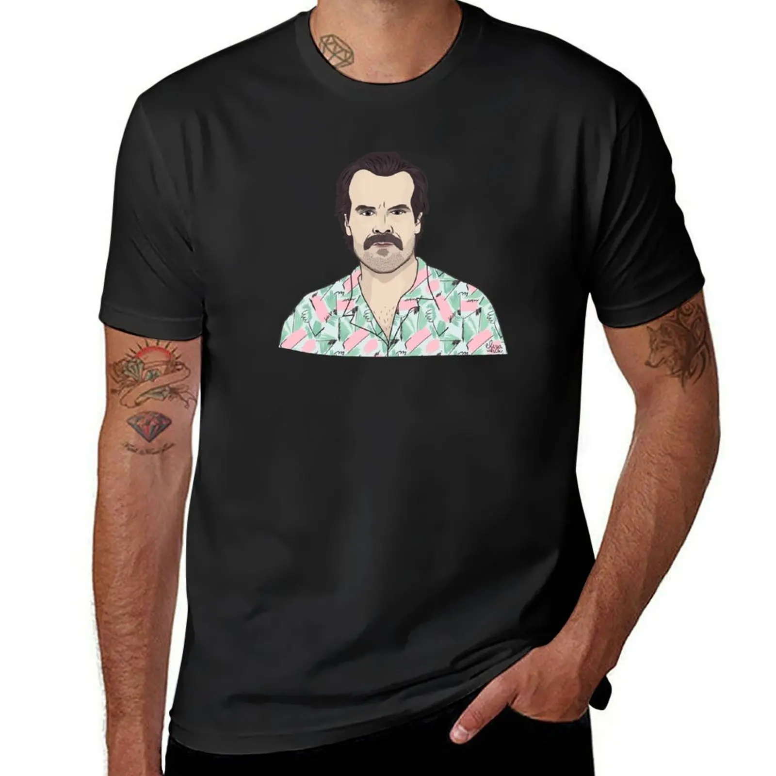 Jim Hopper T-Shirt summer clothes anime clothes mens big and tall t shirts