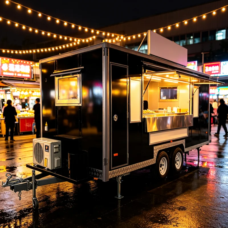 Customized Second Hand Food Truck Trailer 14ft Used Fully Equipped Kitchen Owner Sale Canada