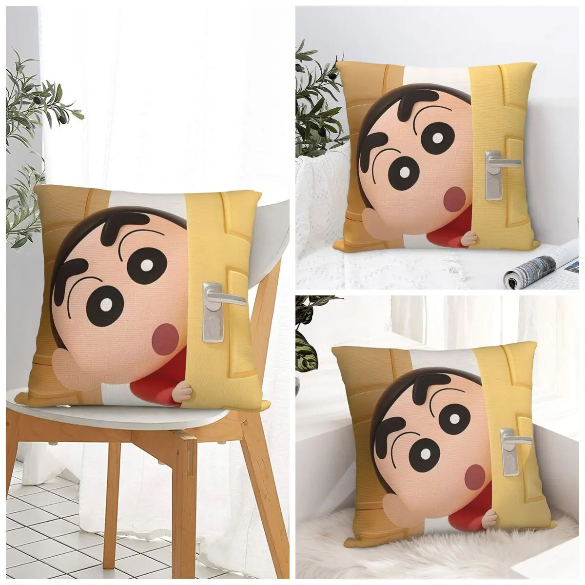 Pillow Cover Crayon Shin-chans Design Cushion Cover Funny Pillow Case For Sofa Home Decoration Pillowcases