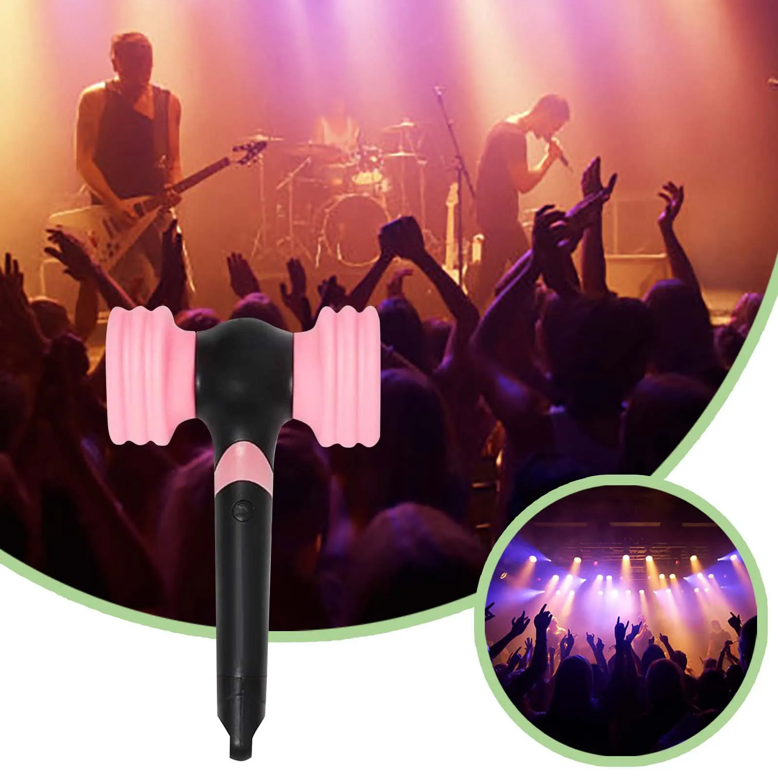 

2025 World Tour Concert Pink Love Hammer,Korean Popular Girl Group Concert Cheering Glow Stick,Pink Hammer Lights For Fan