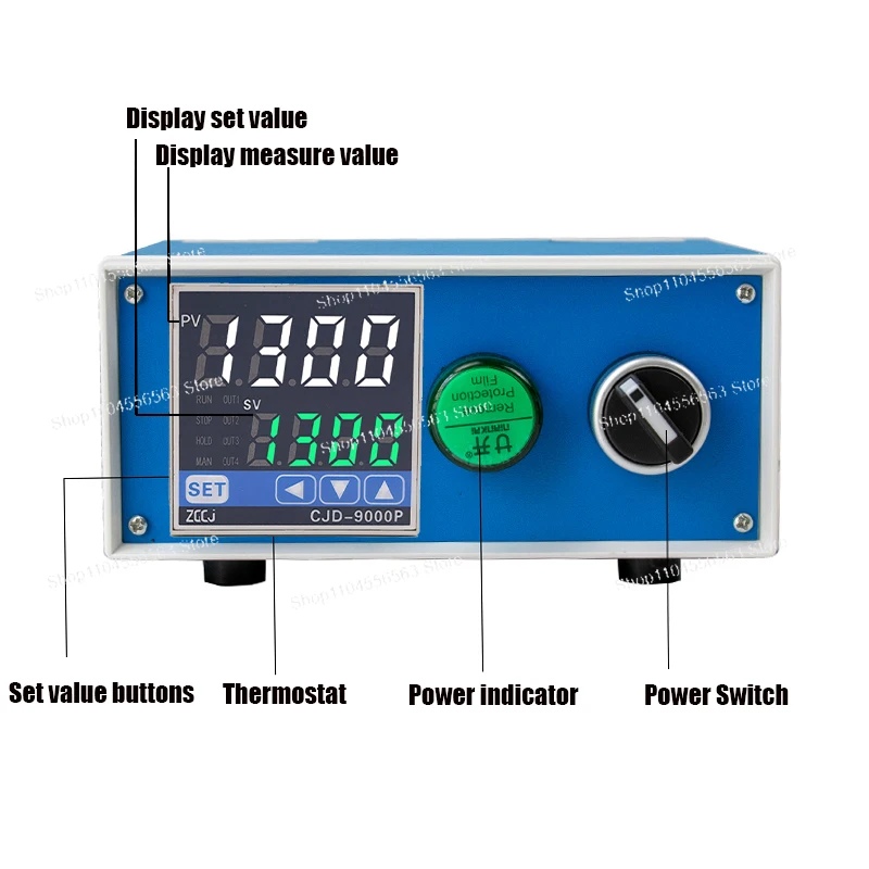 0-400 0-800 0-1000 Celsius 20 ramps programmable temperature curve thermostat Desktop ramp soak pid temperature controller