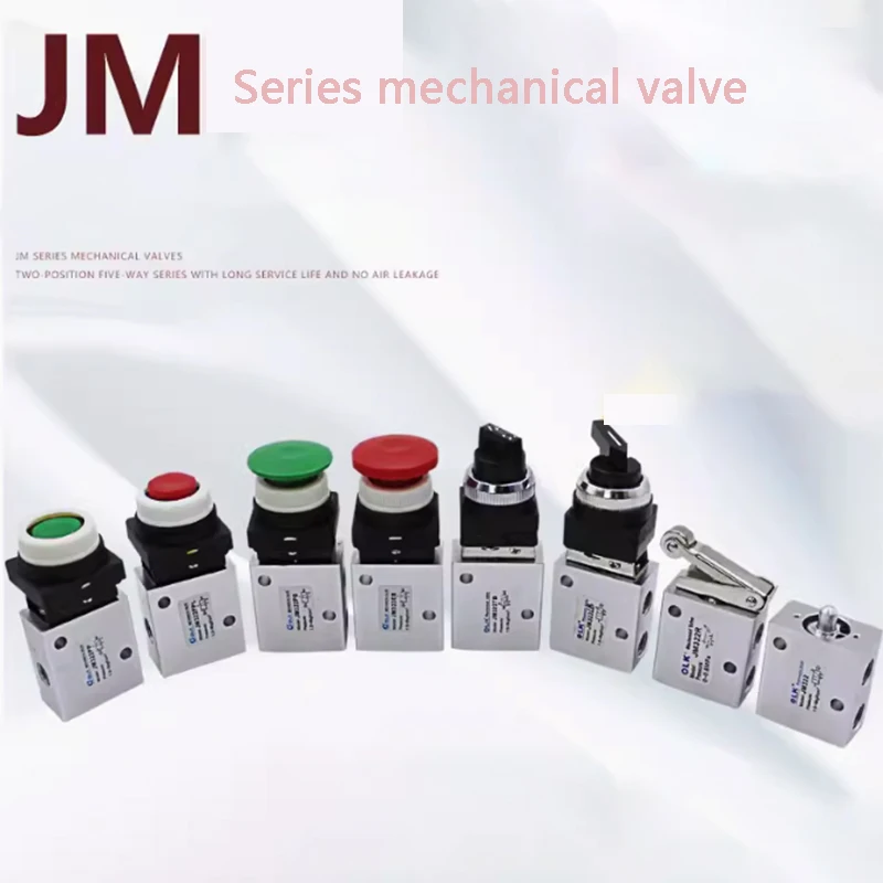 

JM mechanical valve two position three-way manual valve JM322R PPL PB EB TB roller valve button valve knob valve control 03 04