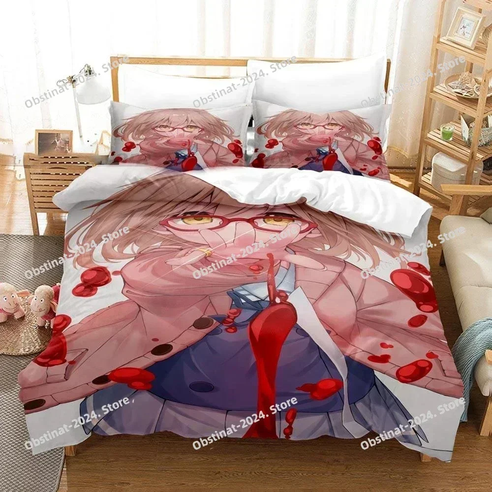 3D Beyond the Boundary Bedding Set Printed single Comforter Quilt Bed Cover Duvet Cover Pillow Case 3 Pieces Set Kids Adult Size