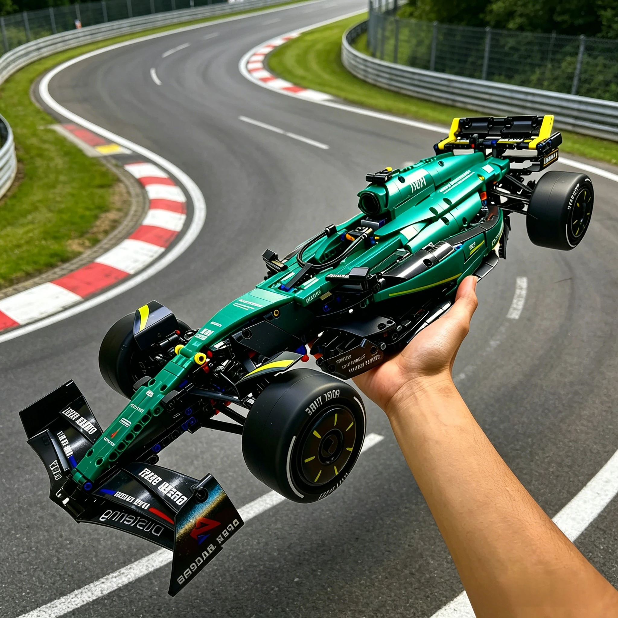 designer-technical-car-blocks-green-speed-vechiel-sport-racing-hypercar-creative-model-building-bricks-toys-diy-gifts