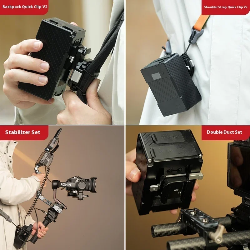 FALCAM F22 سريع الإصدار دوار على شكل حرف V - لوحة تثبيت للبث المباشر وإطلاق النار جزء تركيب البطارية ملحق عالمي للبطارية #5