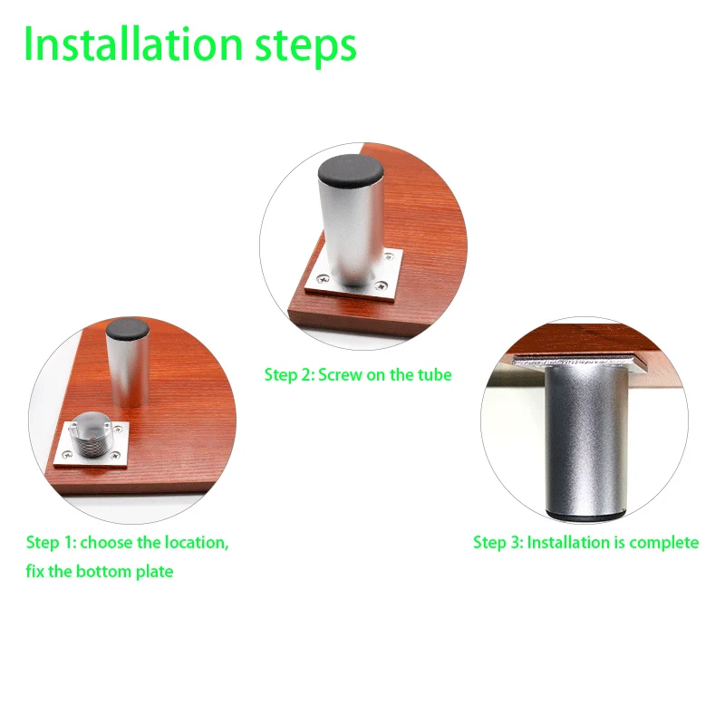 4Pcs Aluminum Furniture Legs Cabinet Foot DIY Thicken Adjustable 6-15CM TV Cabinet Support Leg bathroom Cabinet Feet image 5