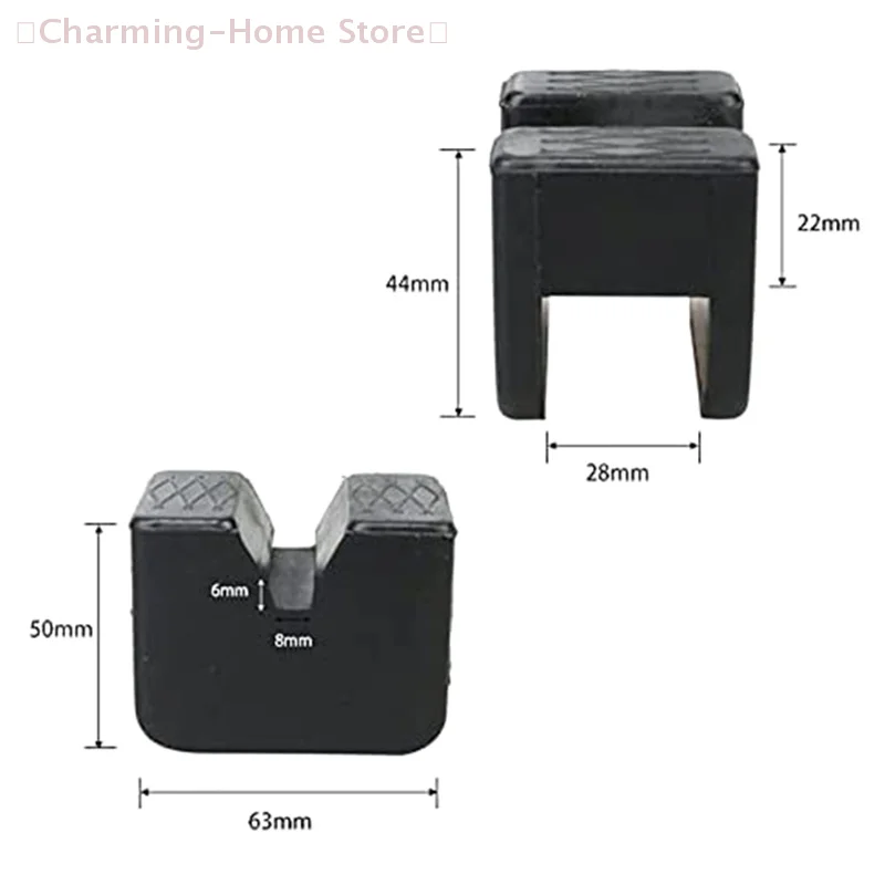 【M】Car Jack Rubber Pad Car Slotted Lift Jack Stand Rubber Pads Universal Repair Tools Frame Protector Adapter Jacking Tools