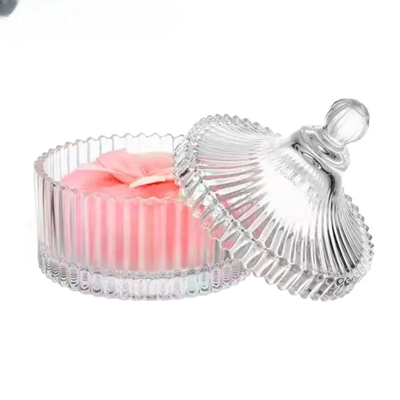 Luxury Makeup Organizer Set Velvet Powder Puff with Glass Storage Box Reusable Washable Beauty Tool Complete Christmas Gift