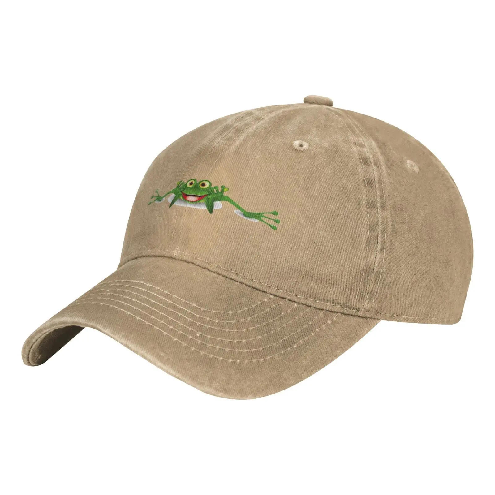 Frog Natural Baseball Caps Soft Trucker Hats for Men Women Denim Hats Outdoor Casual Sport All Seasons