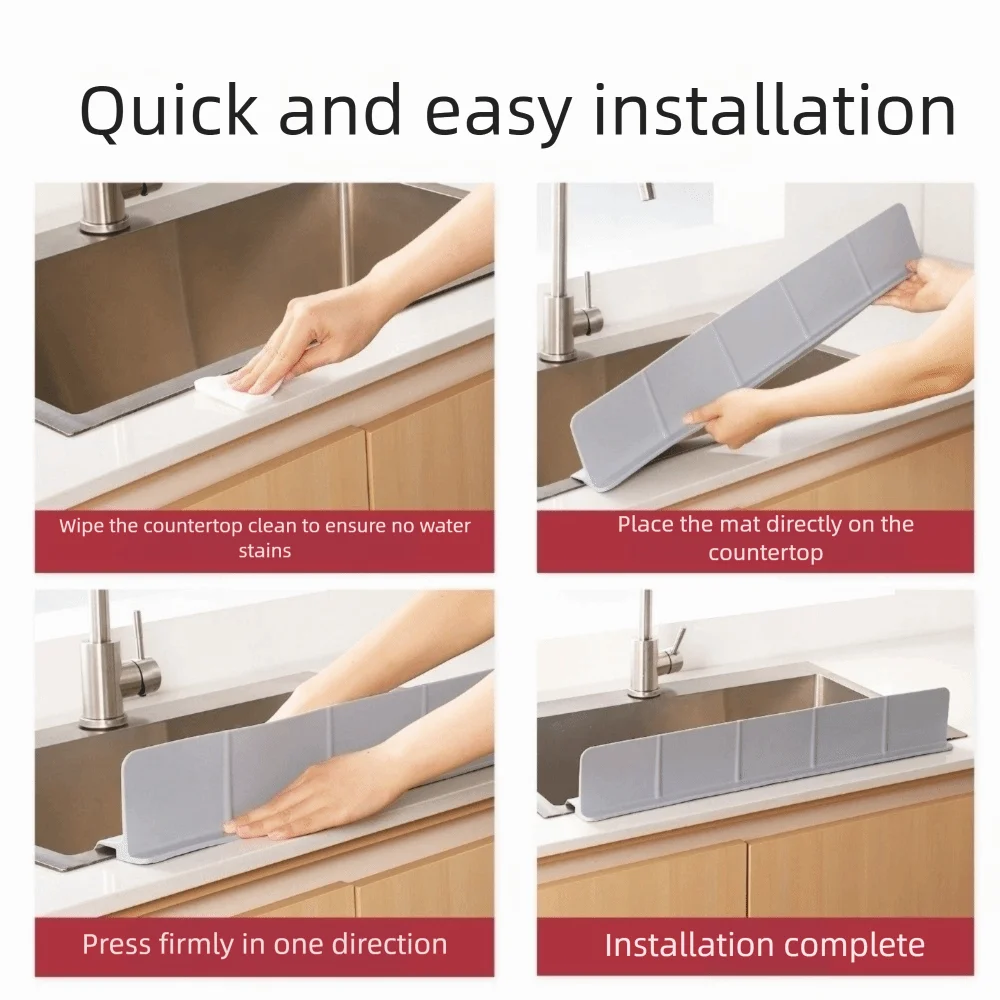 

Силиконовая силиконовая перегородка для раковины, маслостойкая конструкция на присоске, брызговик, водонепроницаемый гибкий экран, маслостойкая перегородка