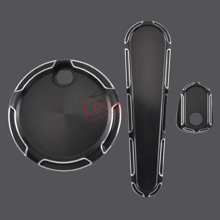 Motorcycle Ignition Cap Switch Dash Insert Caps Fuel Tank Door Covers Set For Harley Davidson Touring FLHX Road Glide FLTRX