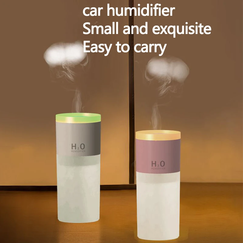 HATV Máy Tạo Độ Ẩm Không Khí Khói Vòng Atomizer Hương Thơm Khuếch Tán Hộ Xe Ô Tô Không Dây Sạc USB Siêu Âm Khuếch Tán Tinh Dầu