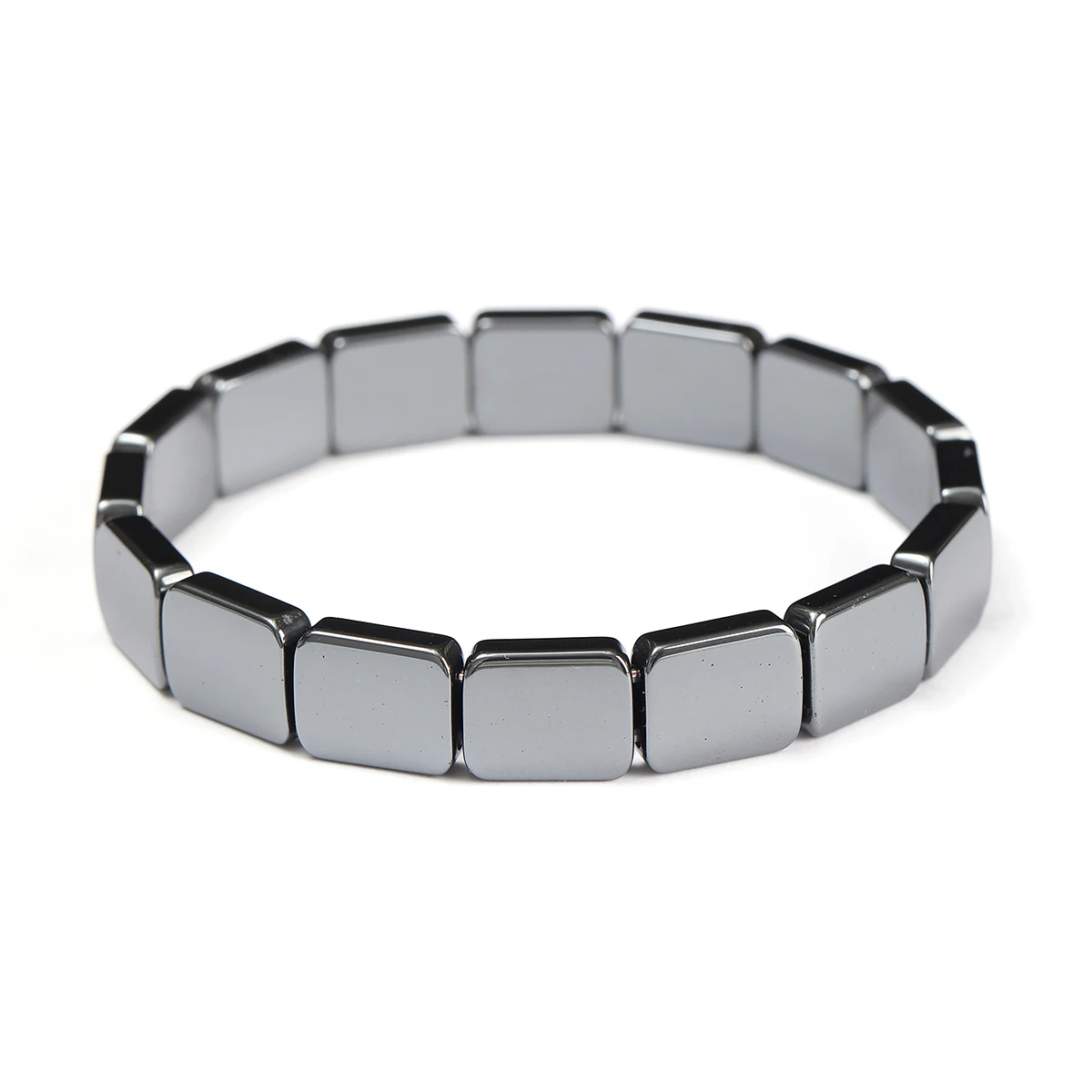 Natural Stone Metallic Hematite Bracelet 6mm 8mm 10mm Stretch Beaded Jewelry for Adult Women Men Root Chakra Luck Gifts