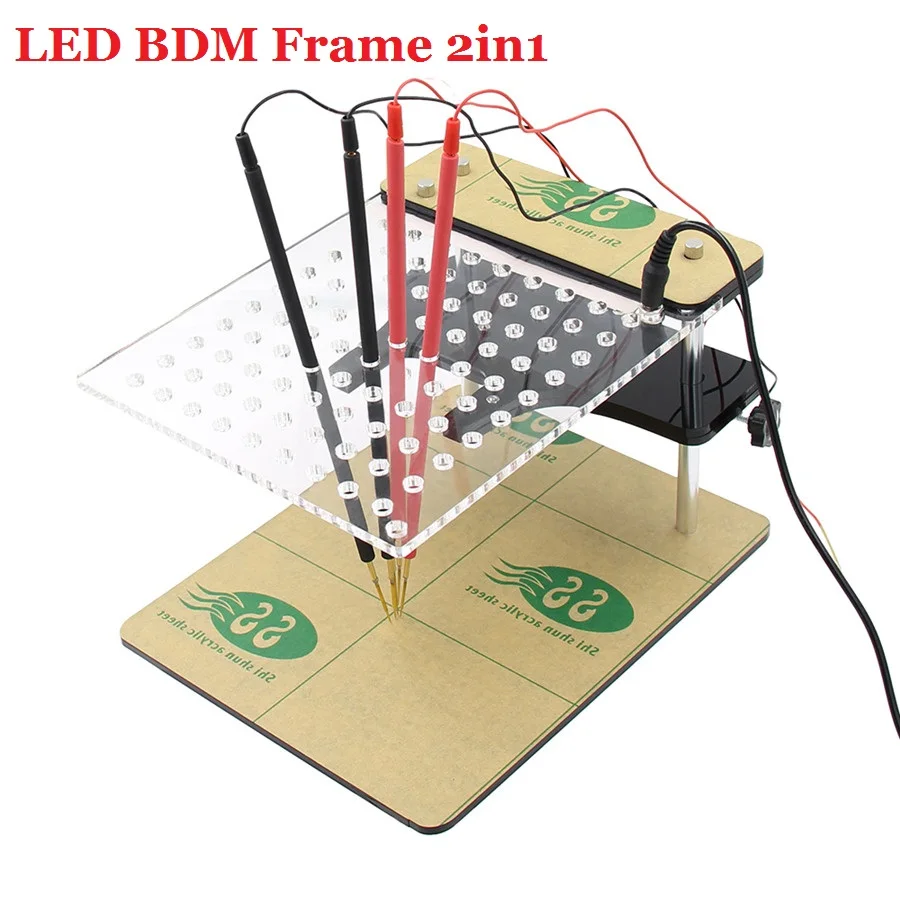LED BDM FRAME 2 in 1 BDM Frame Probe Adapters ECU Programmer For K-ESS KT-AG FGT-ECH V54 ECU Progammer Chip Tuning Tool