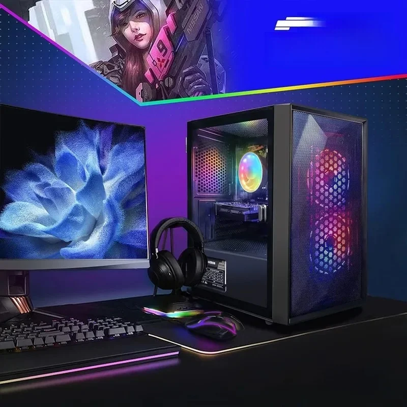 PC desktop da gioco precostruito, AMD Radeon RX 550 4G GDDR5, Core I5 3,3 Ghz fino a 3,7 Ghz, 16G Ram, SSD 512G, WiFi