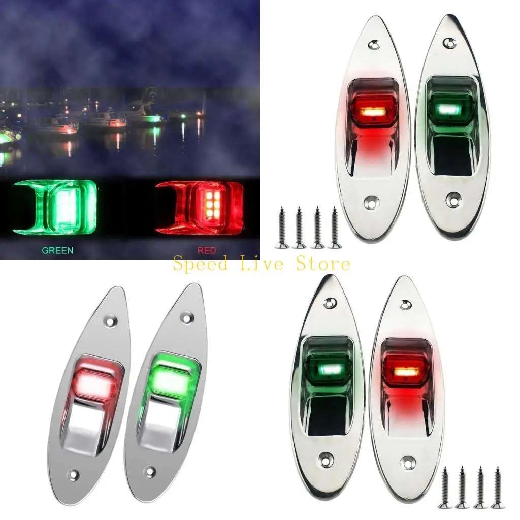 

547C High Brightness Energy Efficient LED Navigation Lights for Boats Enhanced Safety on Water with Easy Installation 1 Pair