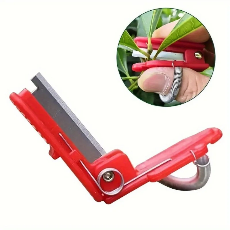 2Pcs Multifunctional Garden Thumb Picking Knife for Tea Leaf Fruit Harvest Farm Orchard Hand Plucking Tool