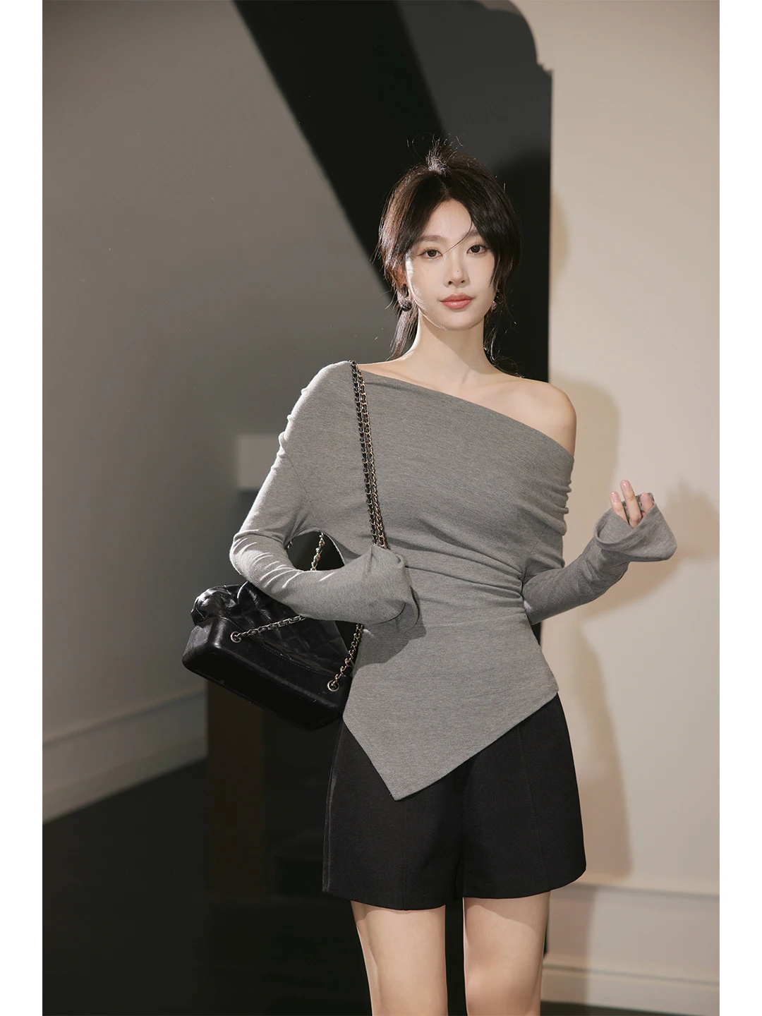 

High Waist A-Line Casual Pants Women's Suit ort orts Outerwear Slim Straight Leggings Base Layer Bootcut Pants Bla