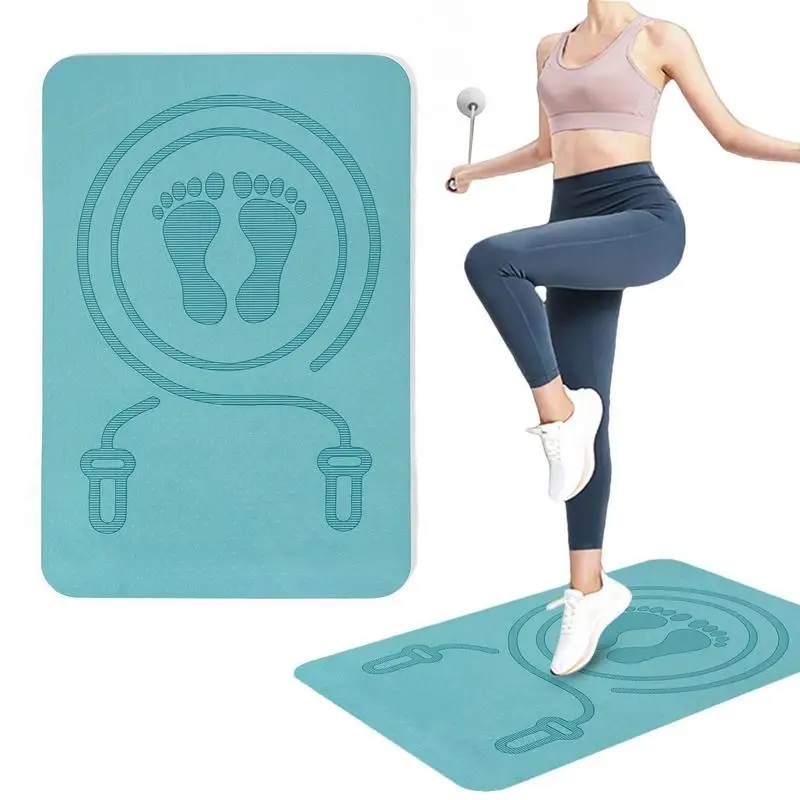 Estera de cuerda para saltar antiruido, estera de Yoga con absorción de impacto para ejercicio, tabla de alta densidad, almohadilla de Fitness antideslizante para saltar y absorción de golpes