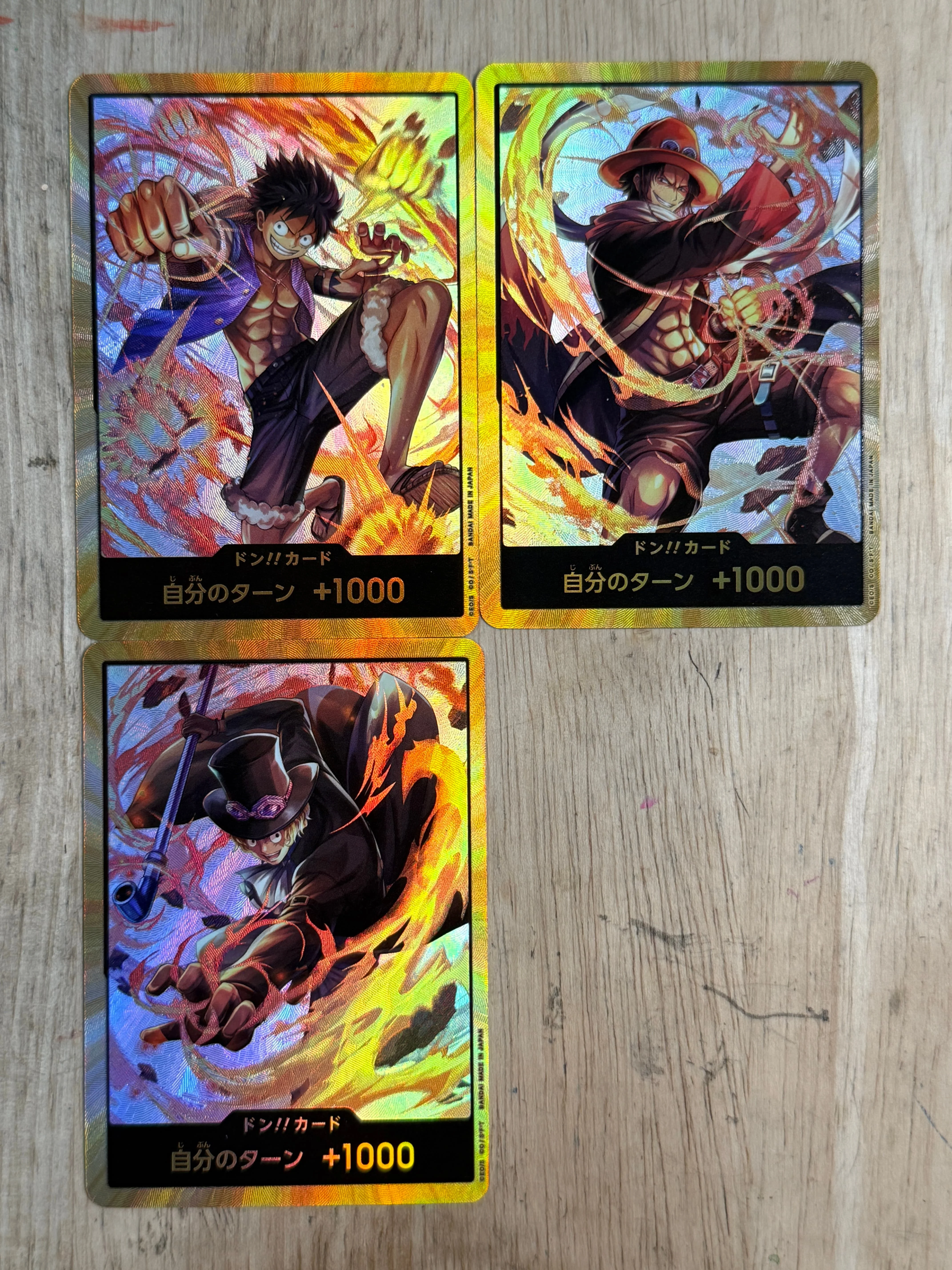 

Diy 3pcs/set One Piece Monkey D. Luffy Opcg Self-made Card Collection Glass Flash Gilded Laser Flashs Anime Toy Gift Cartoon