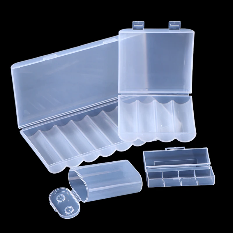 New 1/3PCS 1 Section/2 Section/4 Section/8 Section 21700 Battery Anti Fall Protection Box 21700 Battery PP Plastic Storage Box