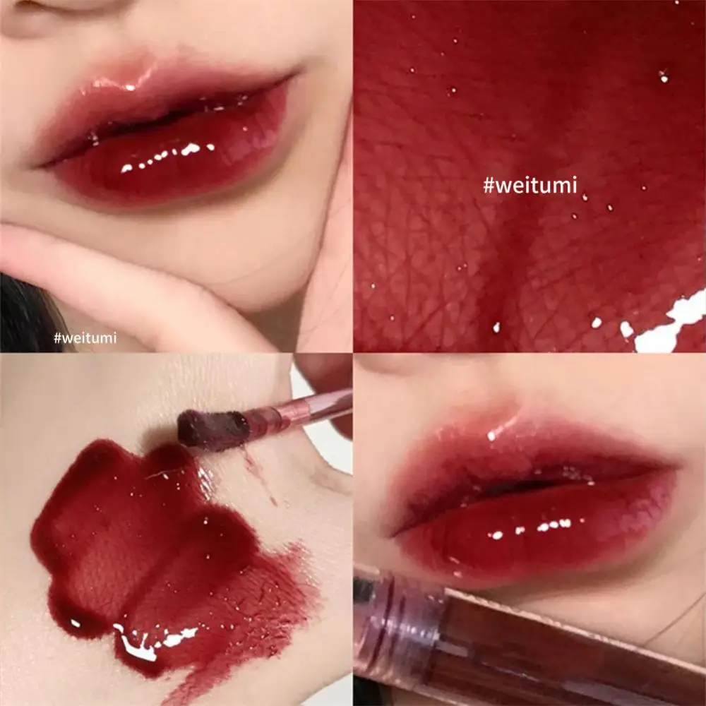 Soft Mist Lip Gloss com Água Espelho, Leite Chá Vermelho Tint, Lip Glaze, Cosméticos, Maquiagem Lábios, Umidade, 6 Cores