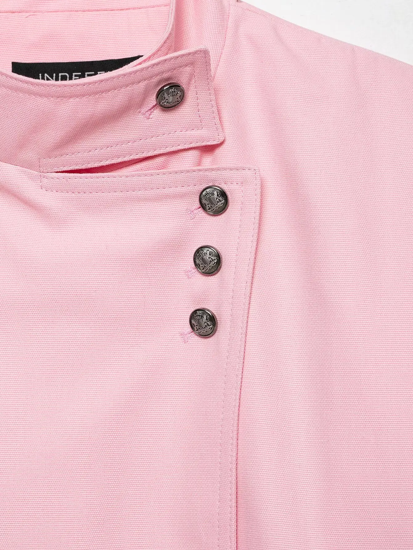 HH Damen Elegante Asymmetrische Jacke Stehkragen Knopfdetail Oberbekleidung Frühling Herbst Business Casual & Büro Streetwear – Detail 8