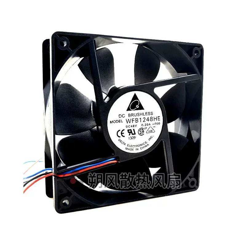 for Delta 48V 12CM DC Fan Chassis Cabinet Variable Frequency Cooling Fan 0.20A WFB1248HE 12038