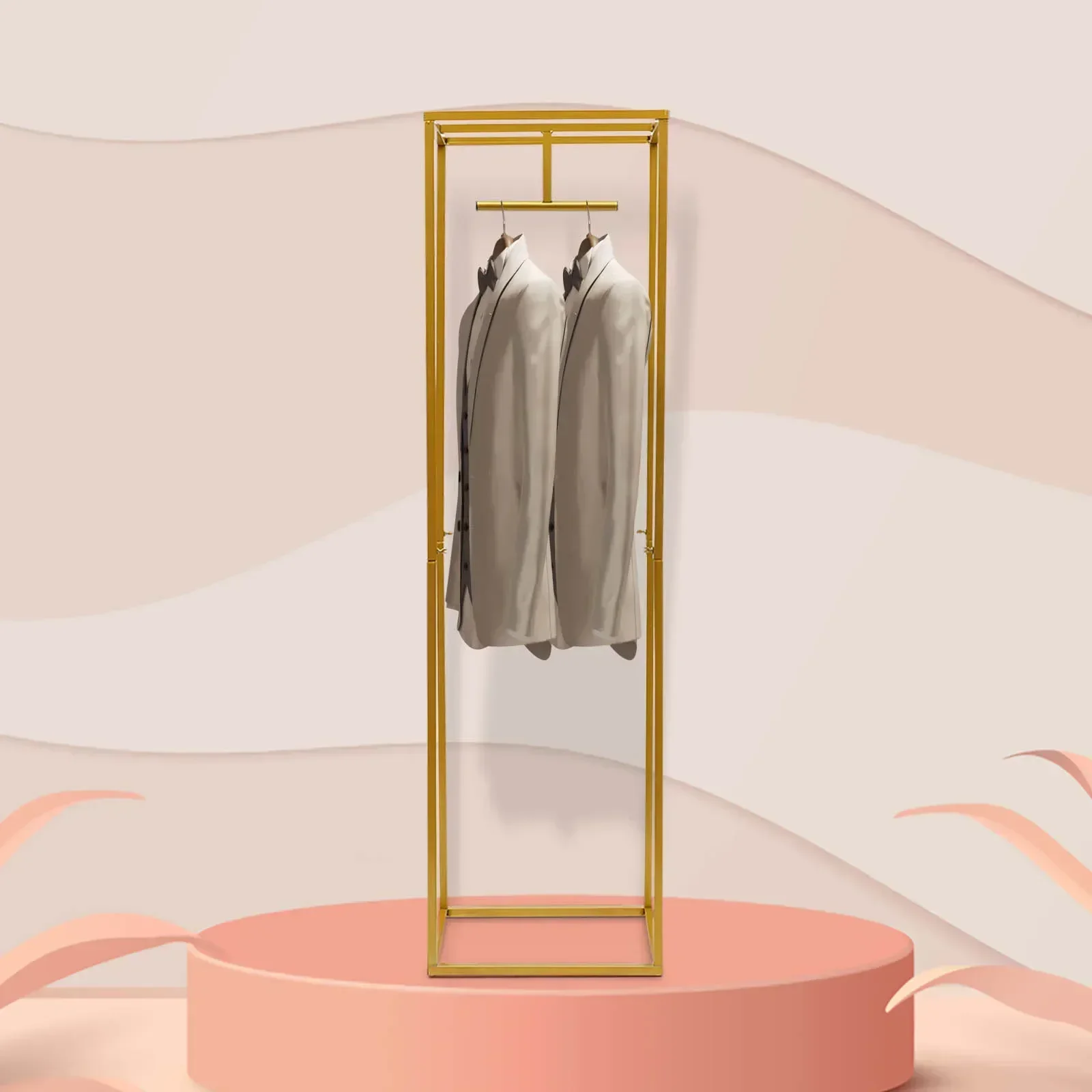 

Durable Gold Iron Clothing Rack Wedding Dress Bridal Garment Rack Stand for Show Clothes To Store Clothes